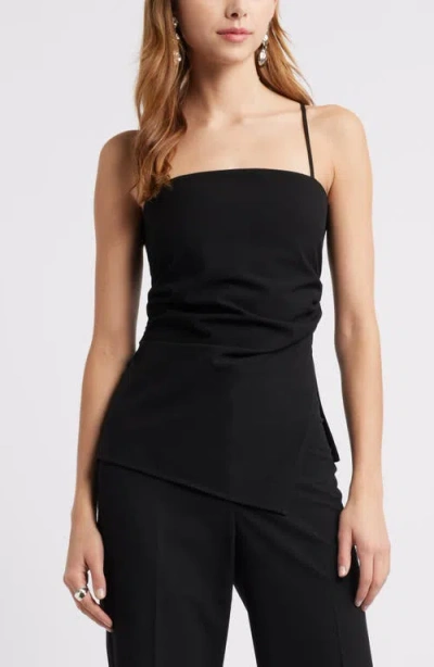 Open Edit Asymmetric Sleeveless Top In Black