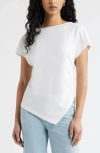 Open Edit Asymmetric T-shirt In White
