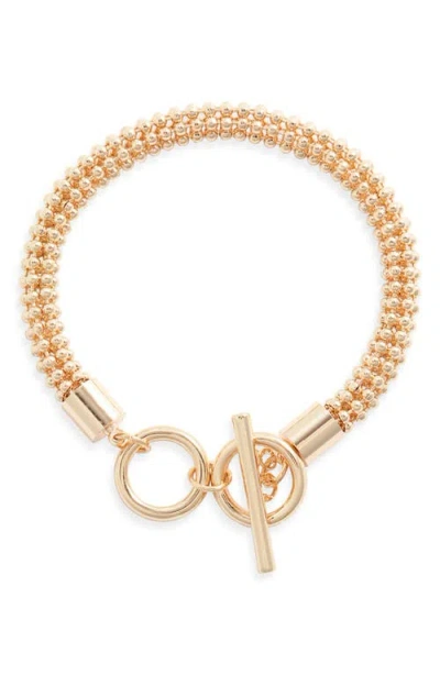 Open Edit Ball Chain Toggle Bracelet In Gold