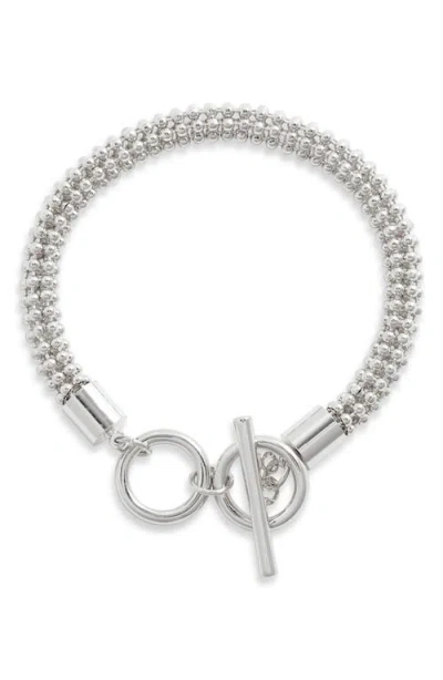 Open Edit Ball Chain Toggle Bracelet In Metallic