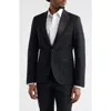 Open Edit Shawl Collar Stretch Wool Blend Dinner Jacket In Black