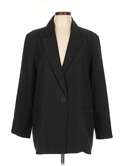 Pre-owned Open Edit Blazer Jacket In Black