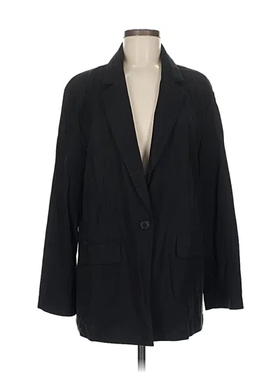 Pre-owned Open Edit Blazer Jacket In Black