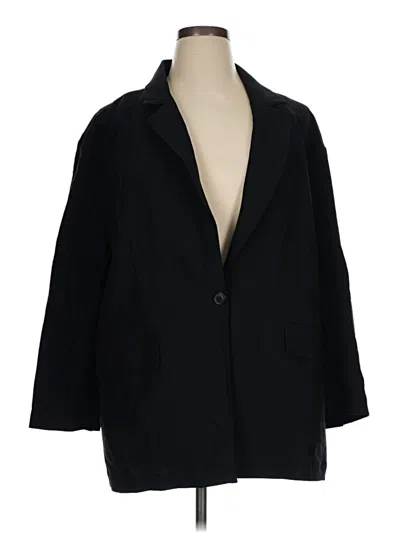 Pre-owned Open Edit Blazer Jacket In Black