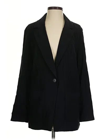 Pre-owned Open Edit Blazer Jacket In Black