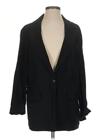 Pre-owned Open Edit Blazer Jacket In Black