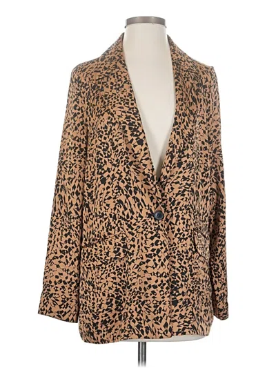 Pre-owned Open Edit Blazer Jacket In Gold