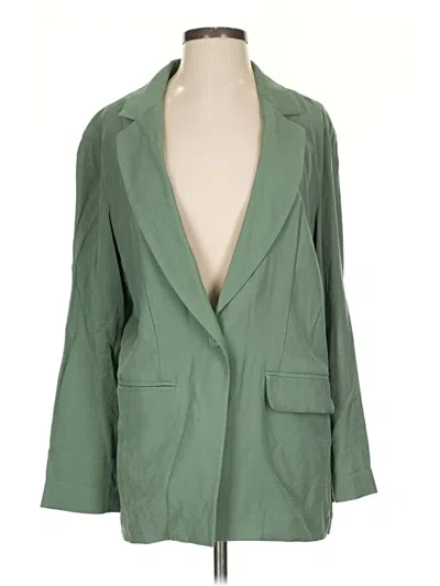 Pre-owned Open Edit Blazer Jacket In Green