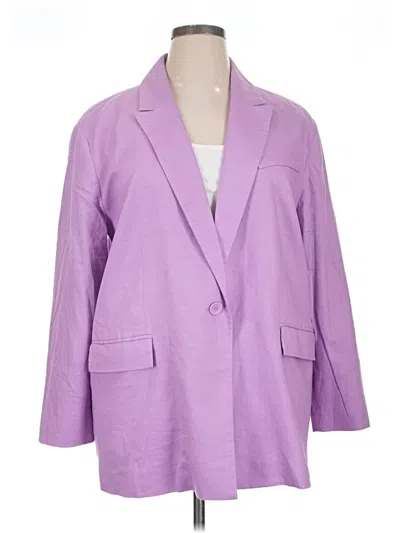 Pre-owned Open Edit Blazer Jacket In Purple