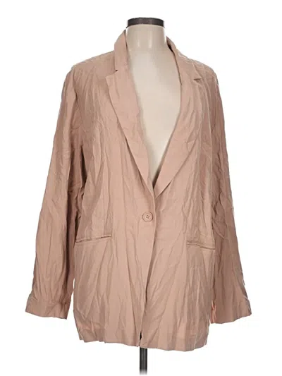 Pre-owned Open Edit Blazer Jacket In Tan