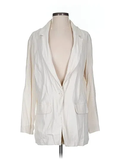 Pre-owned Open Edit Blazer Jacket In White