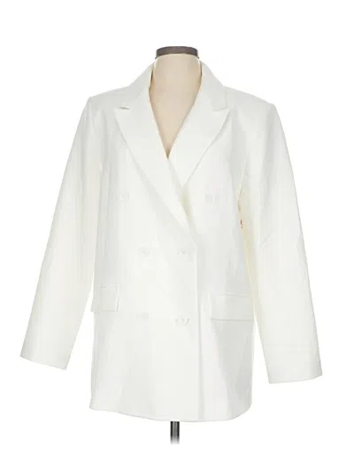 Pre-owned Open Edit Blazer Jacket In White