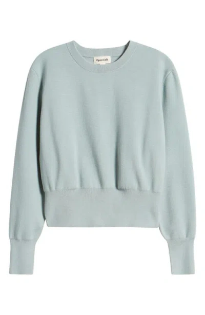 Open Edit Blousson Sweater In Teal Pond