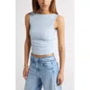 Open Edit Boat Neck Sleeveless Top