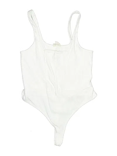 Pre-owned Open Edit Bodysuit In White