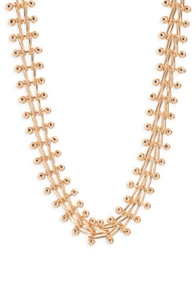 Open Edit Bold Ball Chain Collar Necklace In Gold