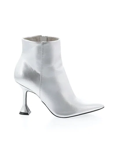 Pre-owned Open Edit Boots In Gray