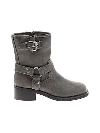 Pre-owned Open Edit Boots In Gray