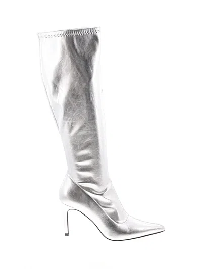 Pre-owned Open Edit Boots In Silver