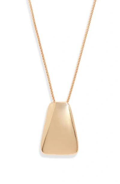 Open Edit Box Chain Pendant Necklace In Gold