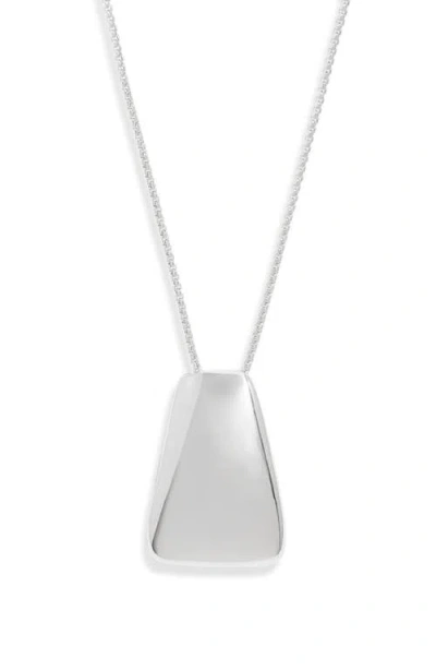 Open Edit Box Chain Pendant Necklace In Metallic