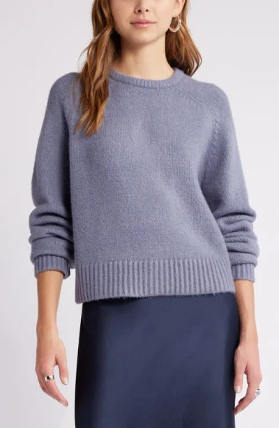 Open Edit Boxy Crewneck Sweater In Grey Folkstone