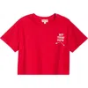 Open Edit Boxy Crop Sleep T-shirt In Red