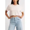 Open Edit Boxy Crop T-shirt In White