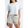 Open Edit Boxy Crop T-shirt In Silver