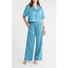 Open Edit Boxy Everyday Satin Pajamas In Blue