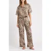 Open Edit Boxy Everyday Satin Pajamas In Animal Print