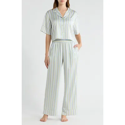 Open Edit Boxy Everyday Satin Pajamas In Green