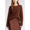 Open Edit Boyfriend Sweater In Brown Soil