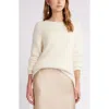 Open Edit Boyfriend Sweater In Ivory Dove