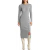 Open Edit Button Sweater Midi Dress