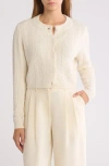 Open Edit Cropped Fisherman Cardigan In Ivory Dove