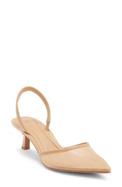 Open Edit Cammie Kitten Heel Slingback Pump In Nude