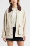 Open Edit Canvas Barn Jacket In Neutral