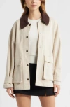 Open Edit Canvas Barn Jacket In Neutral