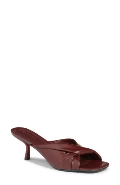 Open Edit Capri Faux Leather Kitten Heel In Burgundy