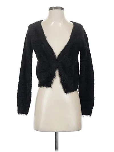 Pre-owned Open Edit Cardigan Sweater In Black