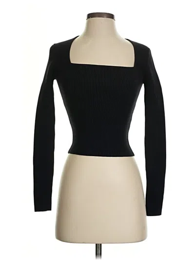 Pre-owned Open Edit Cardigan Sweater In Black