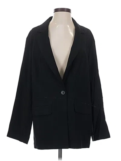 Pre-owned Open Edit Cardigan Sweater In Black