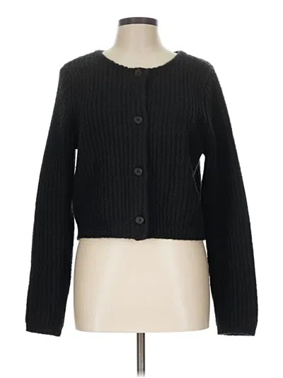 Pre-owned Open Edit Cardigan Sweater In Black