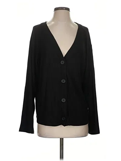 Pre-owned Open Edit Cardigan Sweater In Black