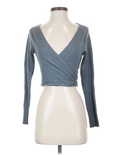 Pre-owned Open Edit Cardigan Sweater In Blue