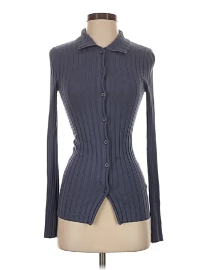 Pre-owned Open Edit Cardigan Sweater In Blue