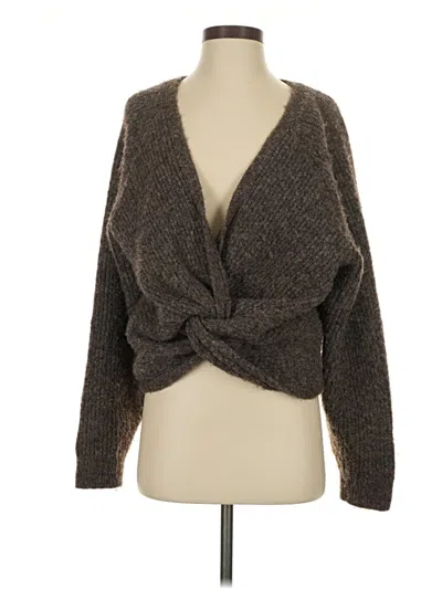 Pre-owned Open Edit Cardigan Sweater In Brown