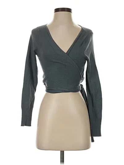 Pre-owned Open Edit Cardigan Sweater In Gray