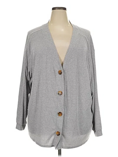 Pre-owned Open Edit Cardigan Sweater In Gray